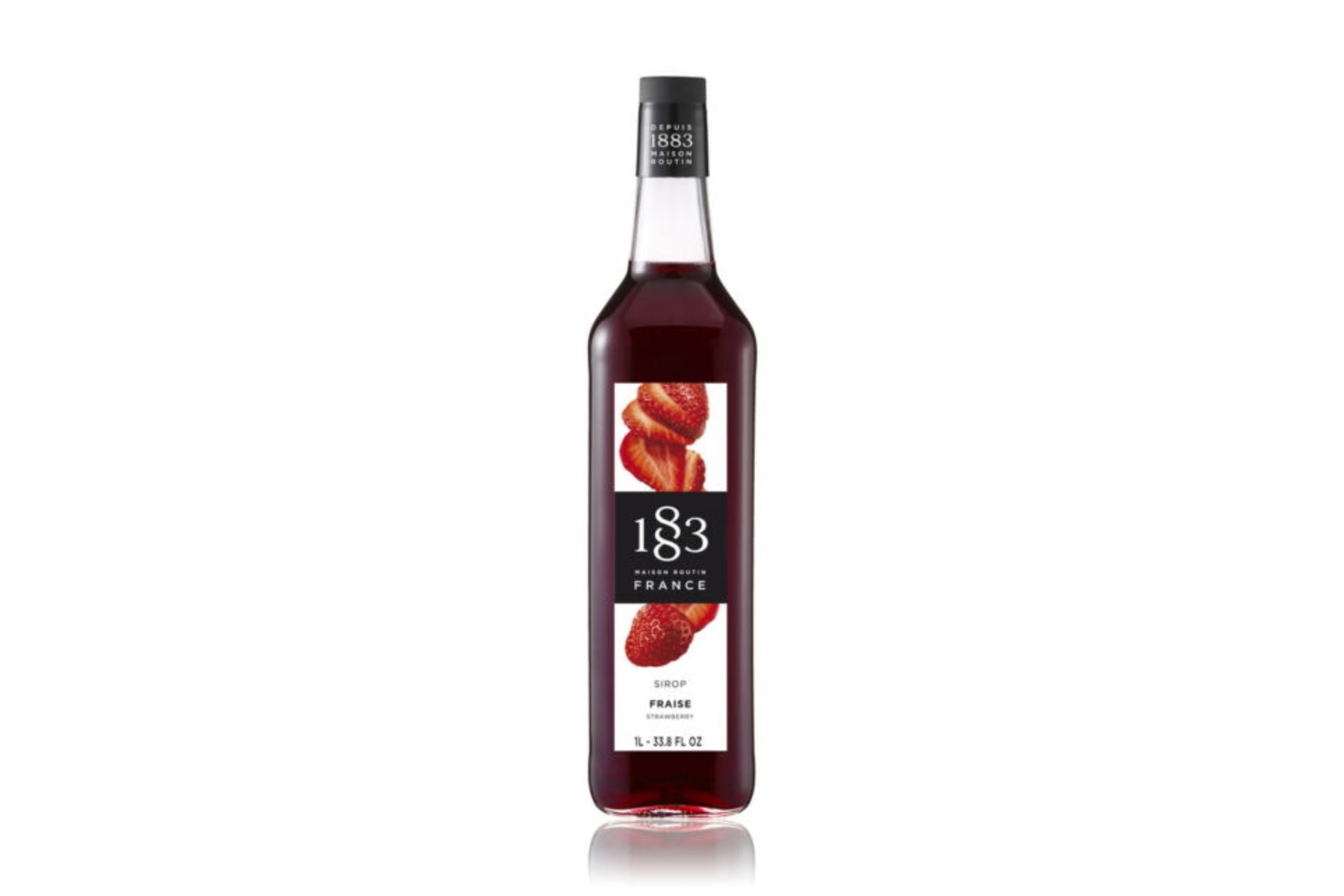 1883 Classic Flavored Syrups - 1L Glass Bottle: Strawberry