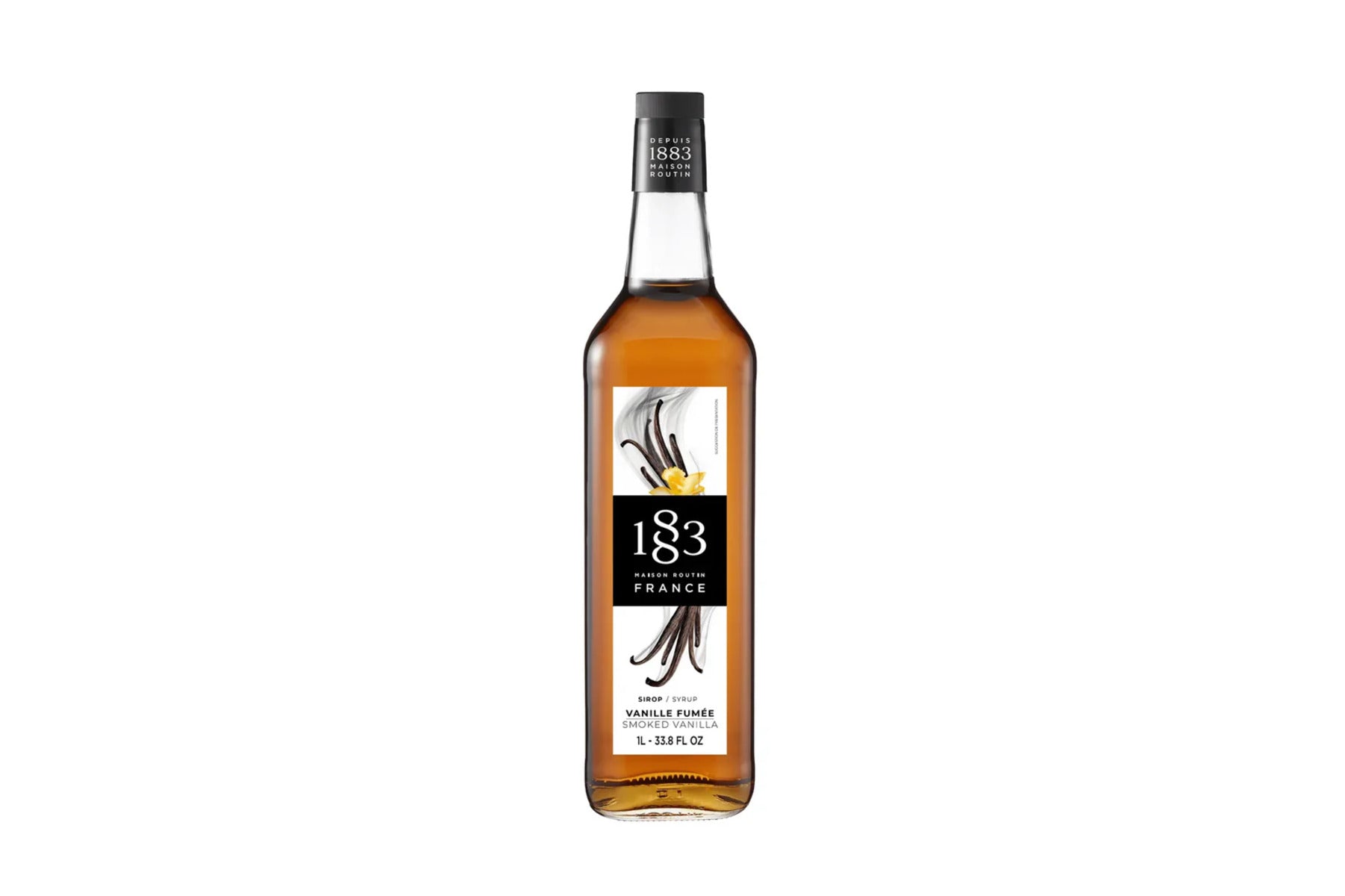 1883 Classic Flavored Syrups - 1L GLASS Bottle: Smoked Vanilla