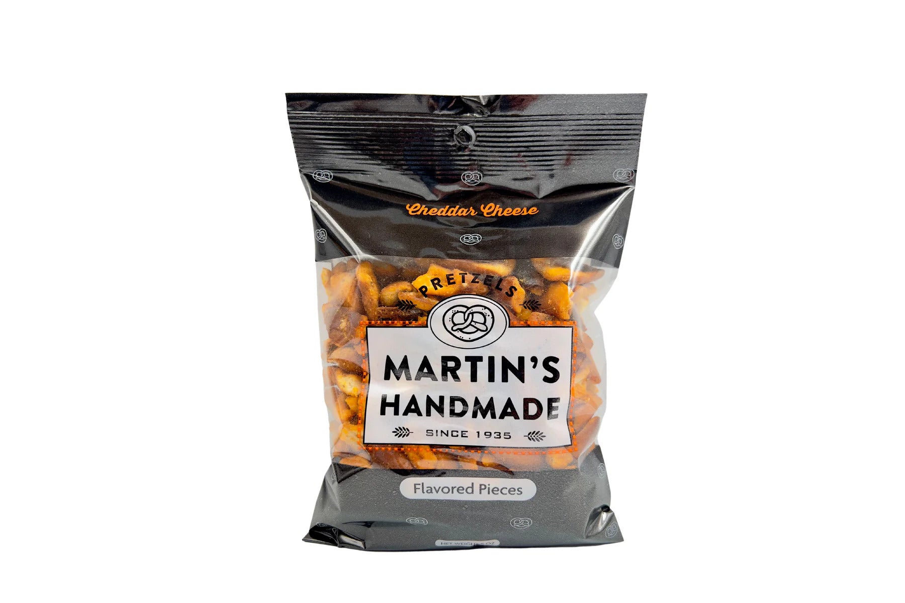 Martin's Handmade Pretzel Bits - Cheddar Cheese - Case of 8 6oz Bags