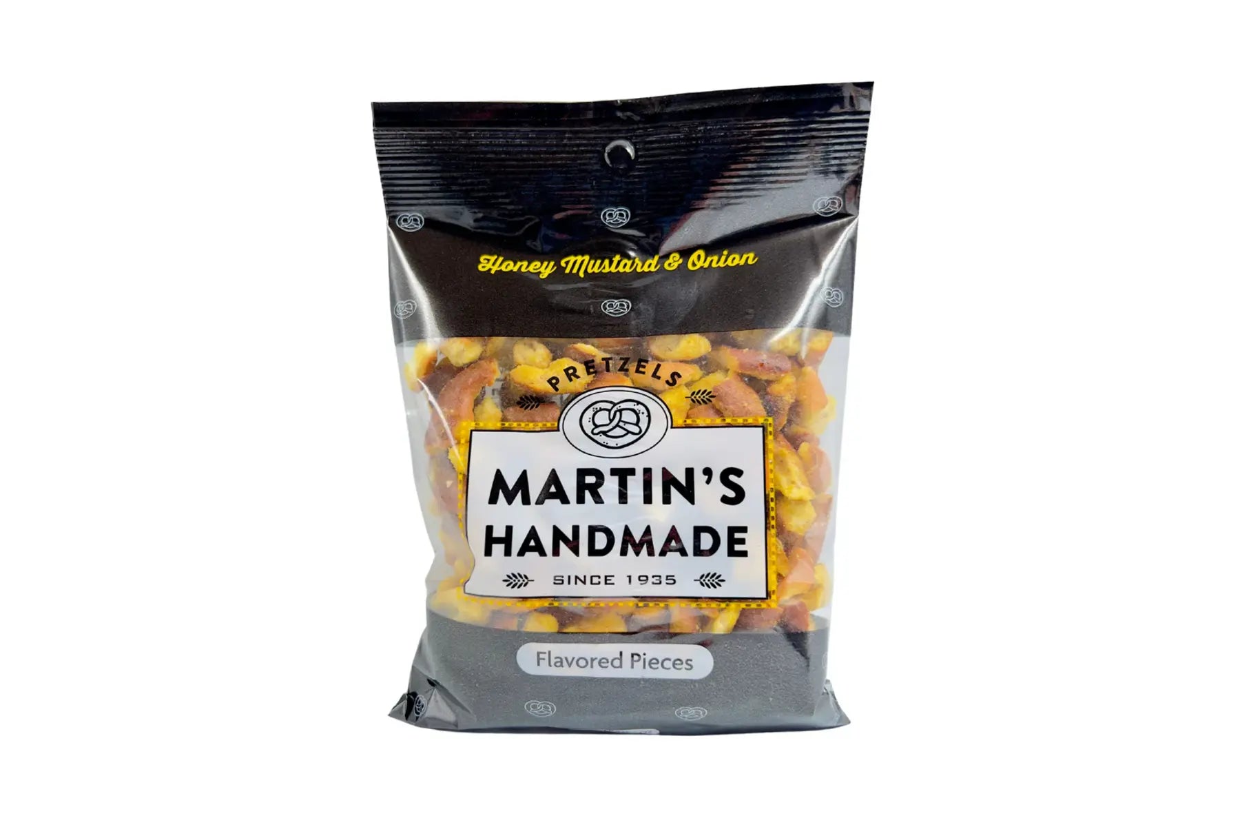 Martin's Handmade Pretzel Bits - Honey Mustard & Onion - Case of 8 6oz Bags