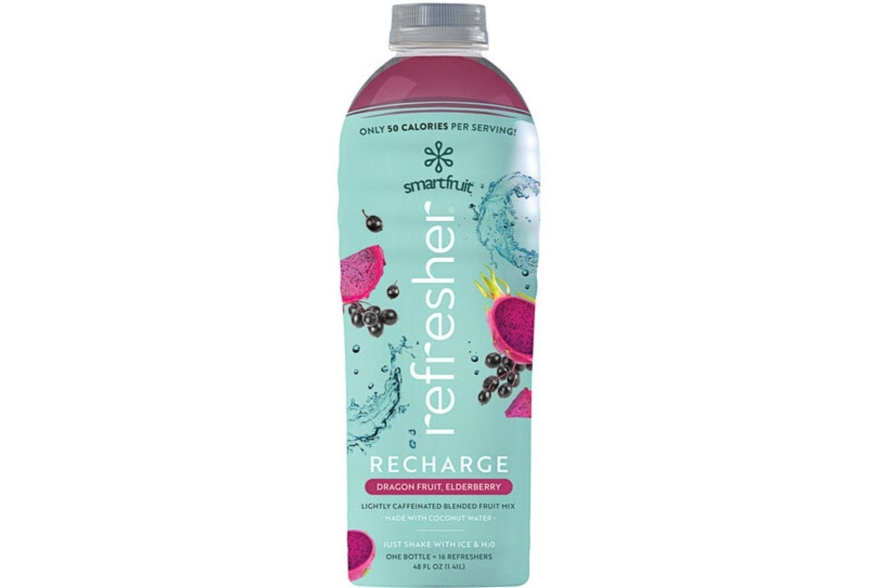 SmartFruit Refresher Recharge - Dragonfruit + Elderberry: 48 fl. oz. Bottle: