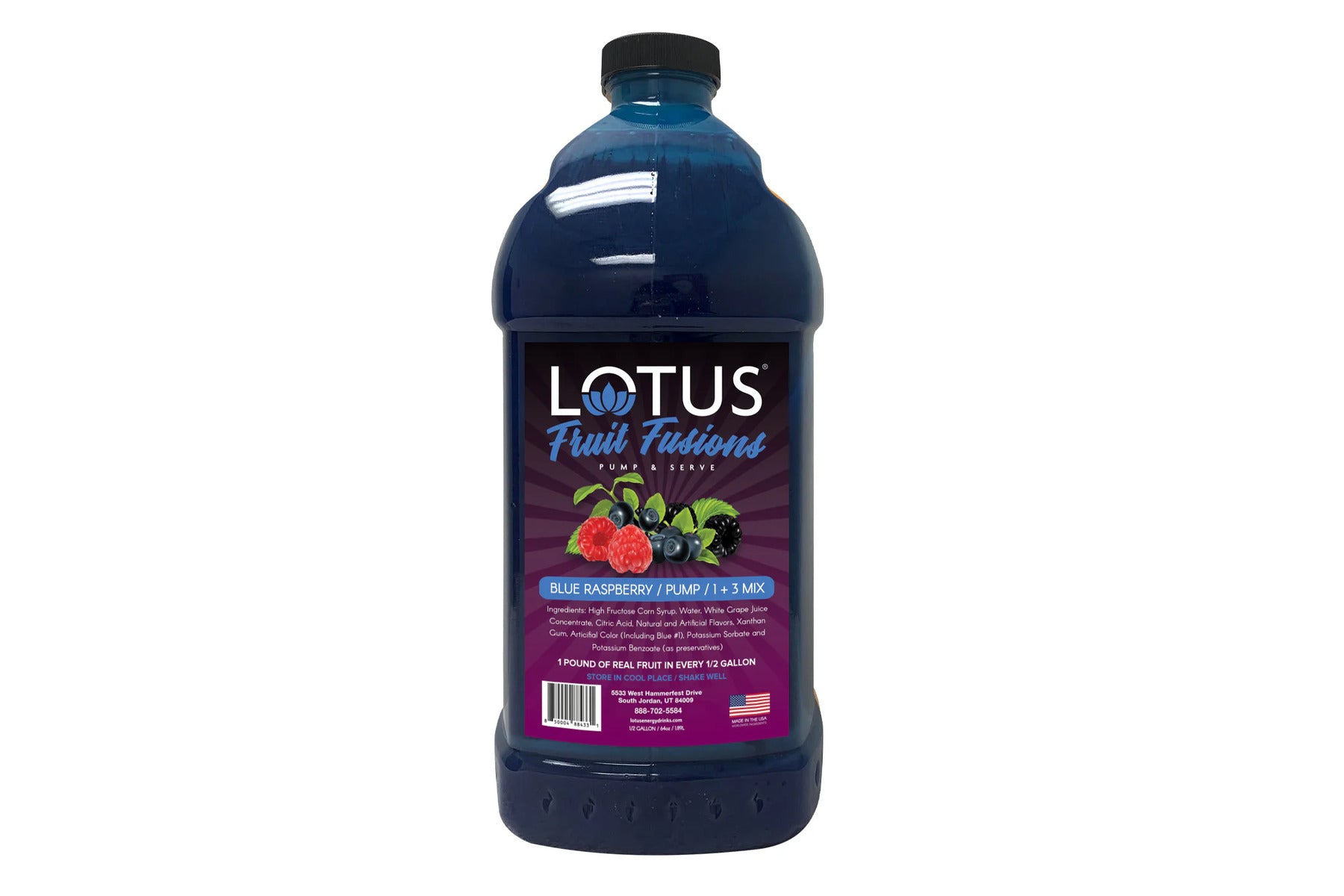 Lotus Energy 64 oz Fruit Fusion Blue Raspberry