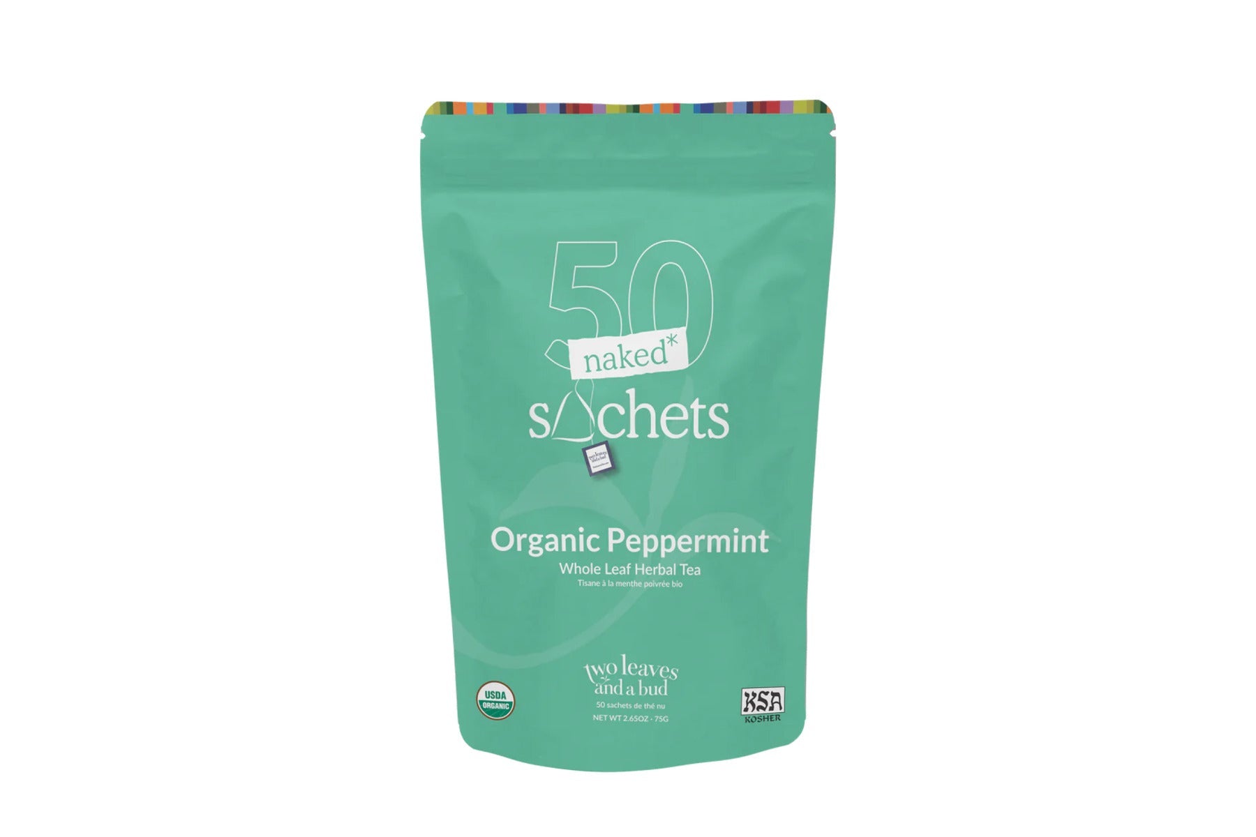 Two Leaves Tea: Peppermint - 50 Naked Sachets