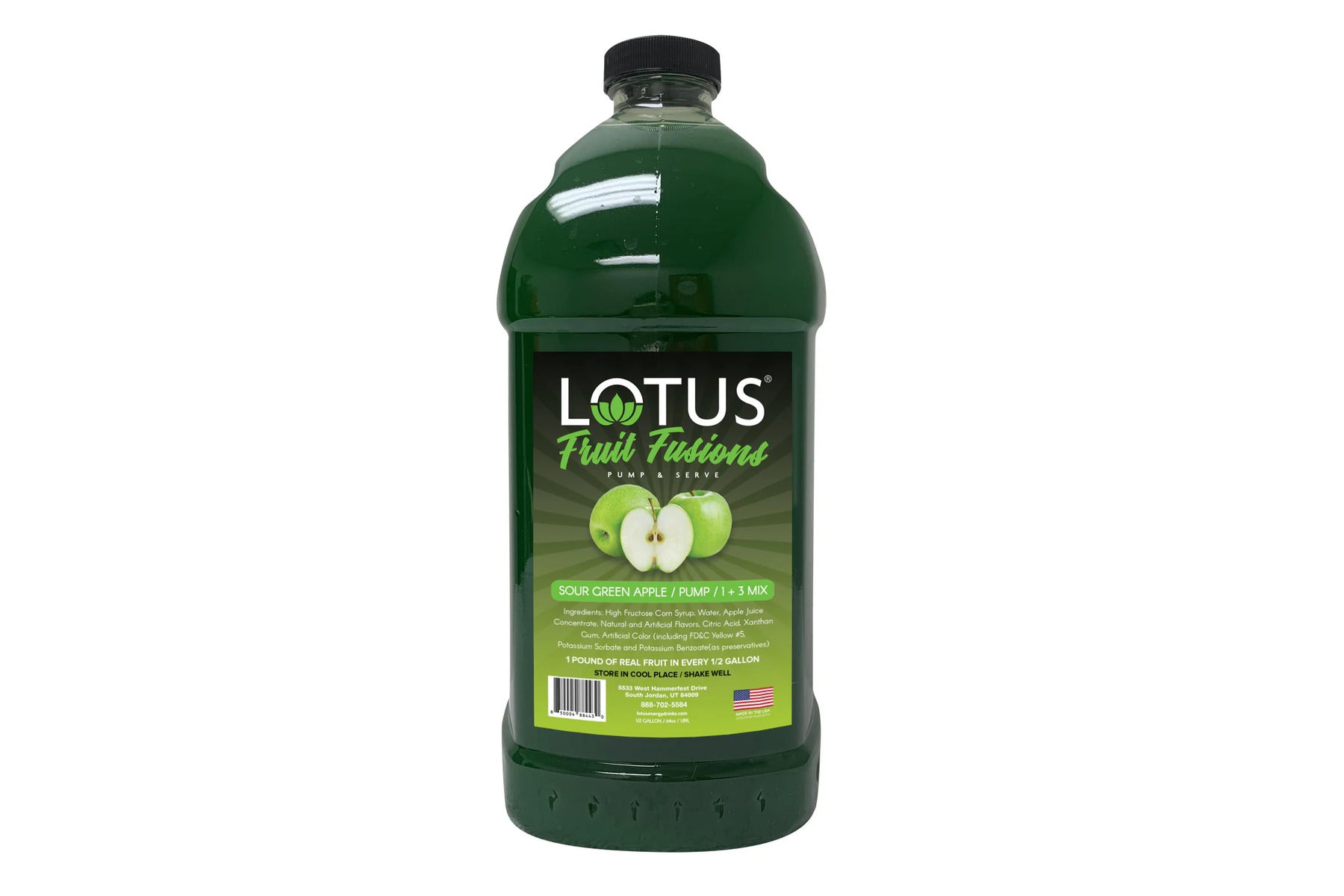 Lotus Energy 64 oz Fruit Fusion Sour Green Apple