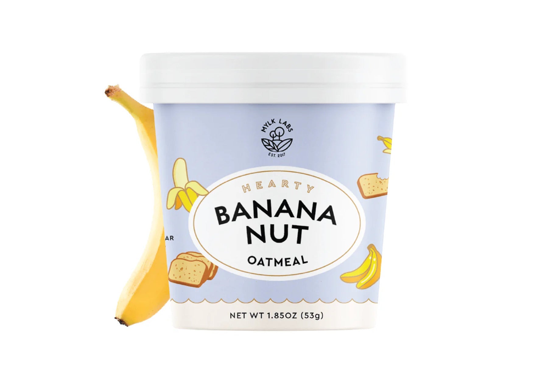 Mylk Labs Premium Oatmeal - 1.85 Oz. Case of 6: Banana Nut