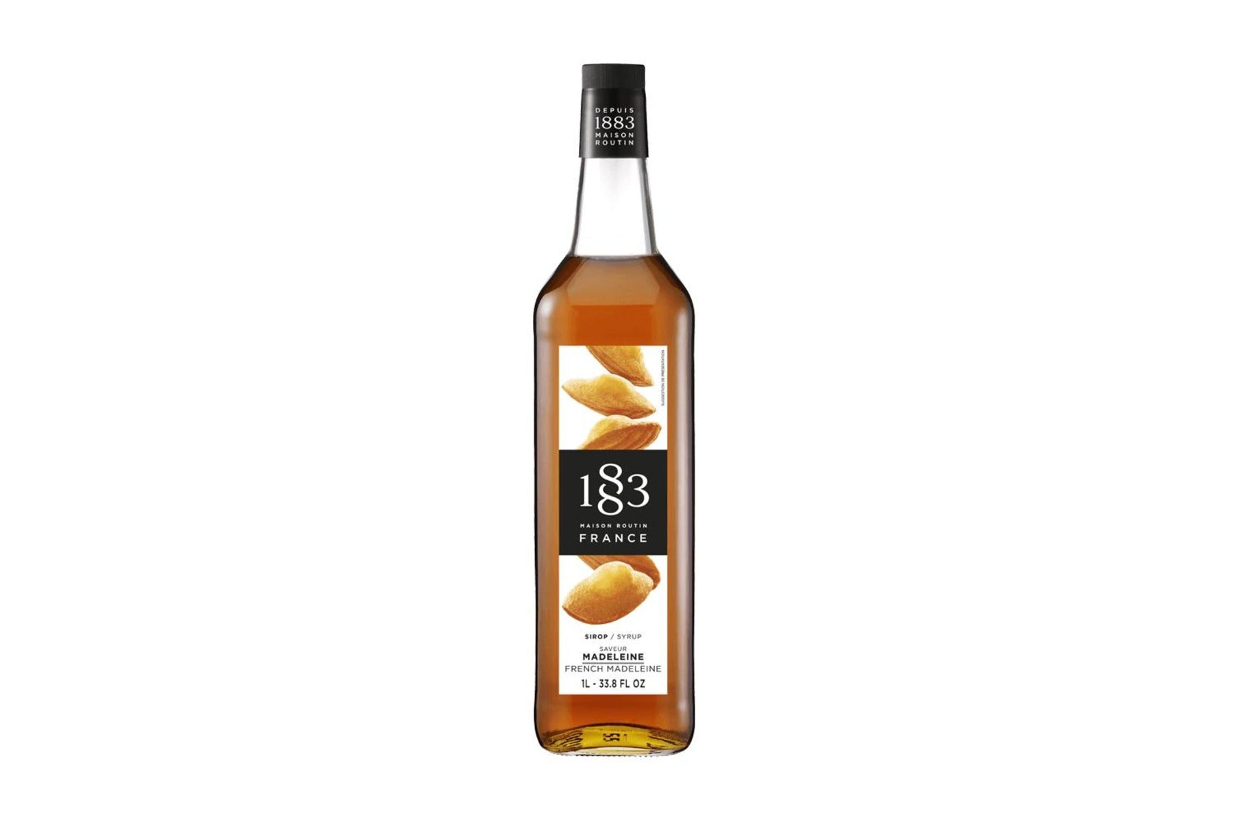 1883 Classic Flavored Syrups - 1L GLASS Bottle: French Madeleine