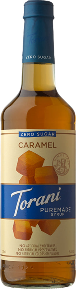 Torani Puremade Zero Sugar Flavor Syrup: 750ml Glass Bottle: Sugar Fre ...