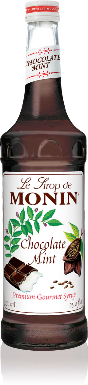 Monin Classic Flavored Syrups 750 Ml Glass Bottle Chocolate Mint Serious Sips